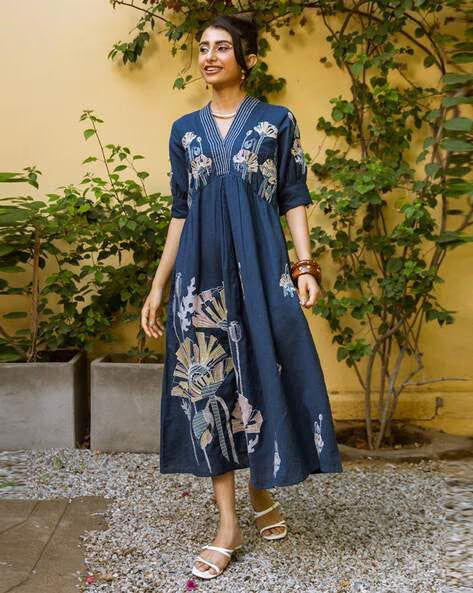 Women Embroidery Empire Dress